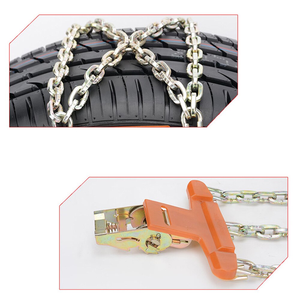 Bil skridsikre dekk bildekk snøkjeder nødkjede stål klips kjede til bil lastebil suv universell dekk tilbehør