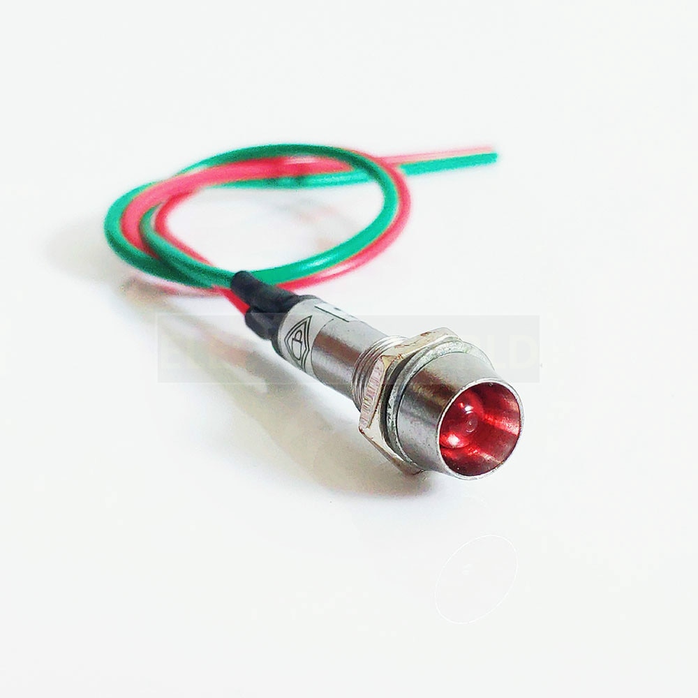 LED 8mm metal Indicator lights with lead wire power signal lamp LED indication mini indicator light waterproof Signal lamp