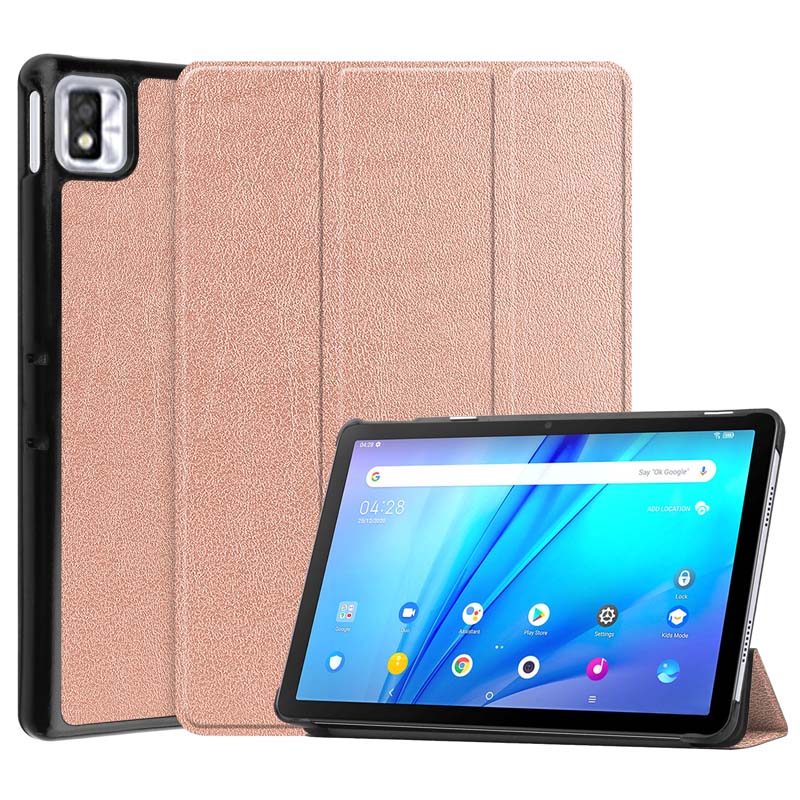 Magnetic Flip Case For TCL Tab 10s Cover Tab10s Smart Stand Holder: Rose Gold