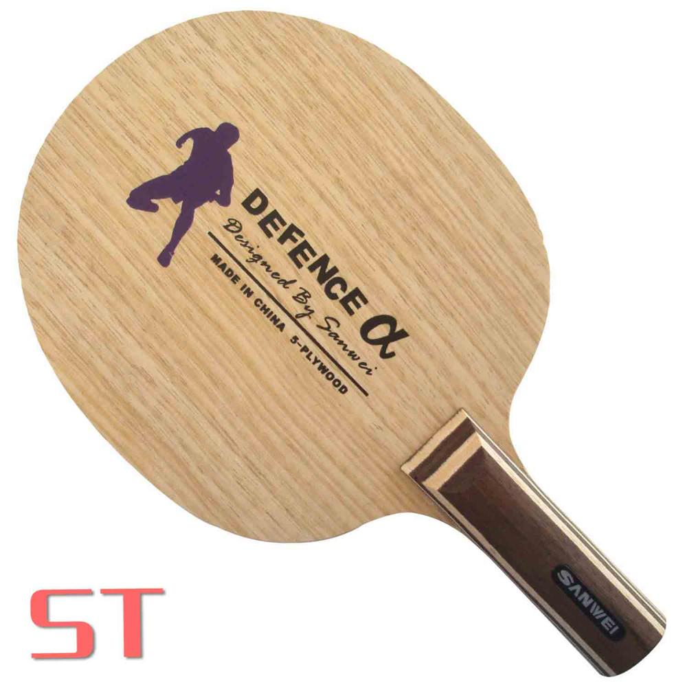 Sanwei-lame de Tennis de Table, Alpha, pour raquette de Ping-Pong: Straight Handle (ST)