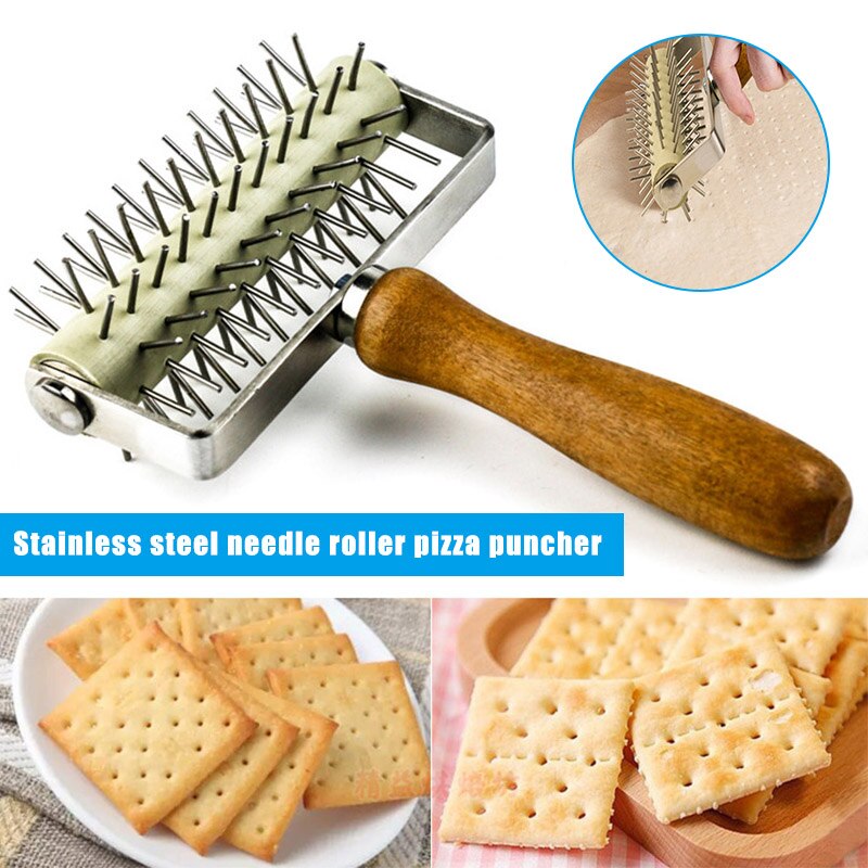 Rueda de rodillo con pinchos para masa, herramienta perforadora de Pasta para pan, pastel de Pizza, utensilios de cocina, utensilios de cocina, comedor, hogar y jardín,: Default Title