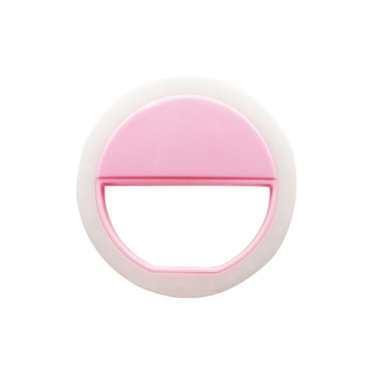 portato Selfie Anello di Luce per il telefono mobile di Illuminazione Supplementare Selfie Migliorare La Luce di Riempimento Rotonda Selfie Torcia Elettrica di Trucco: Colore rosa