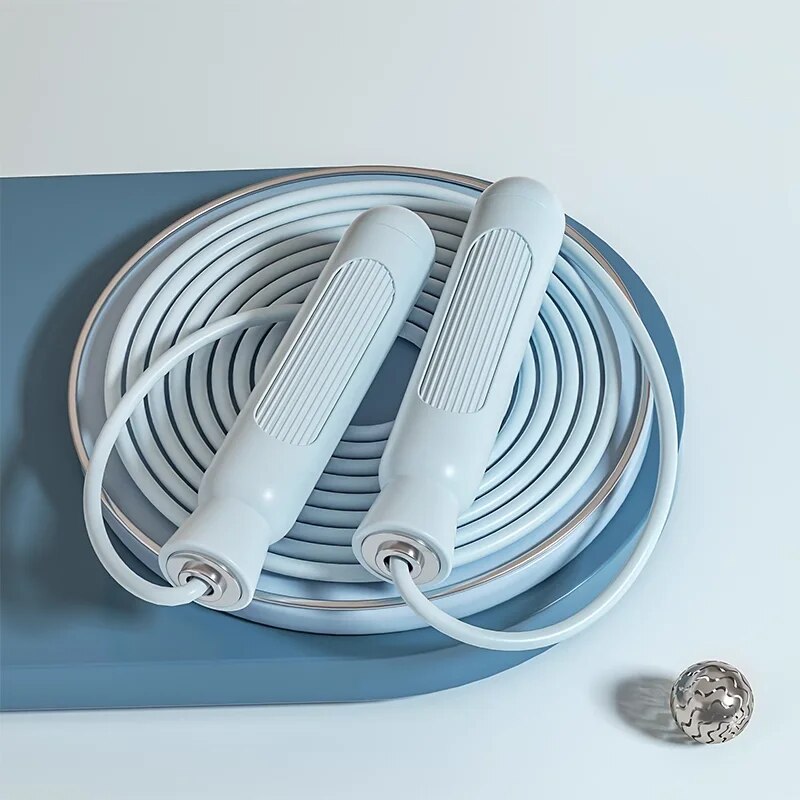 Jump Rope,Adjustable Length Steel Ropes with Ball Bearings, Suitable for Men and Women,Exercise Skipping Rope for Weight-loss: Blue