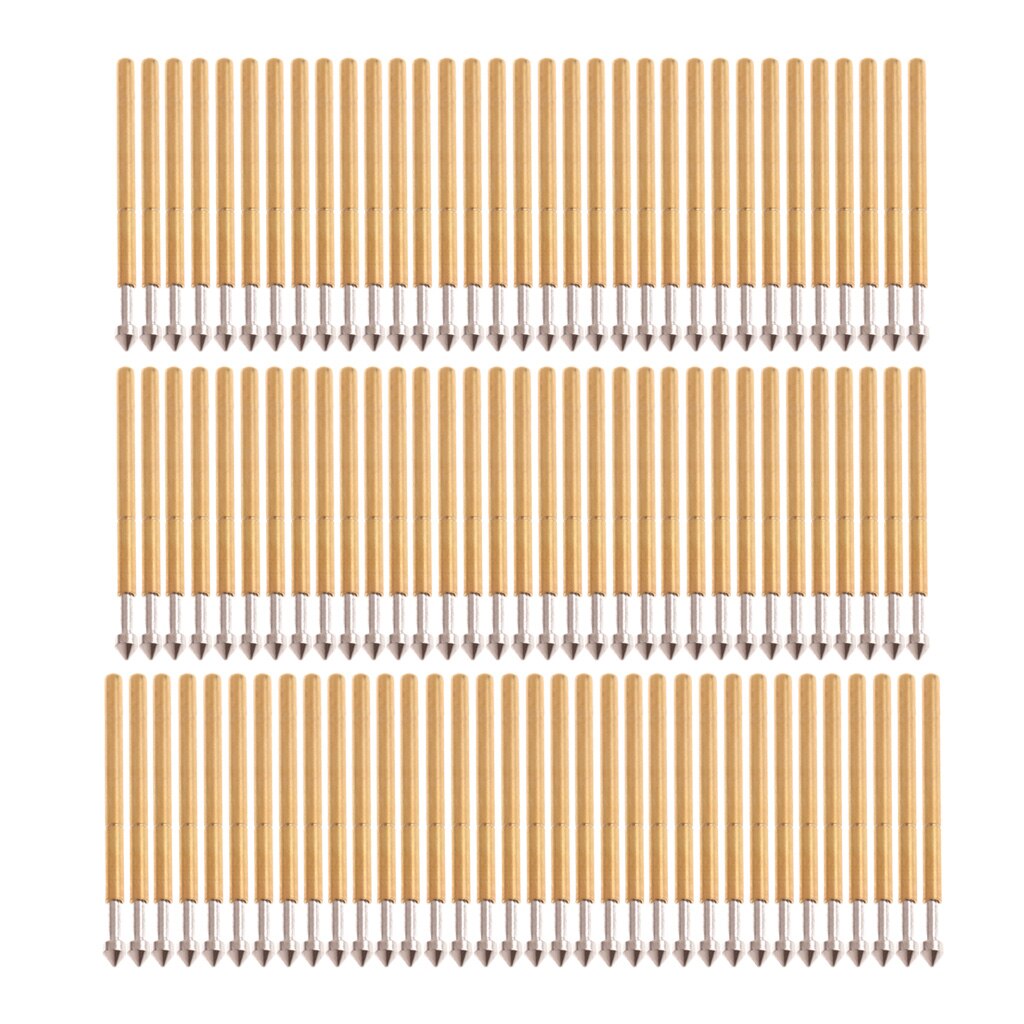 100 Pcs Spring Test Probe Pogo Pin P75-E2 Dia 1.3mm Length 16.5mm