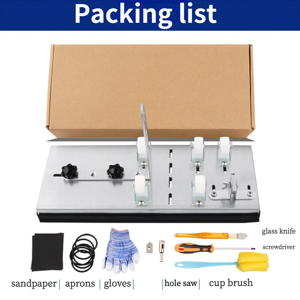 Glass Cutter Glass Bottle Cutter Cutting Tool Square and Round Wine Beer Glass Sculptures Cutter for DIY Glass Cutting Machine