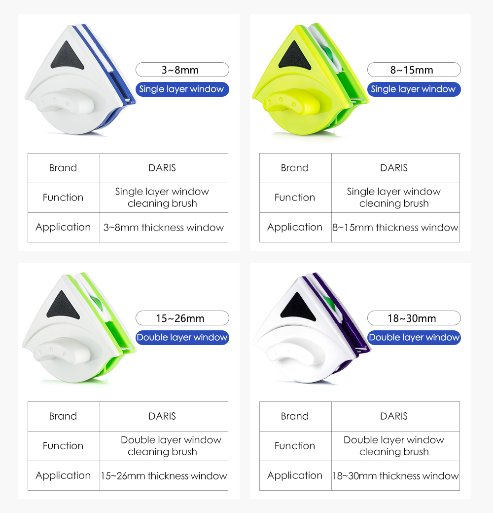 Cepillo magnético doble para limpiar cristales por ambos lados, limpiador de ventanas, utensilio de limpieza, productos del hogar