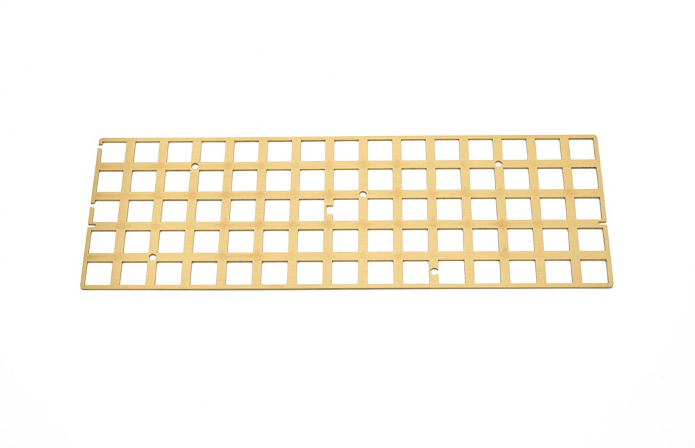 Brass Plate for Mechanical Keyboard with oxidation resistant coating brushed tech xd60 xd64 xd75 xd84 bm43 xd68 gh60 bm60 iso