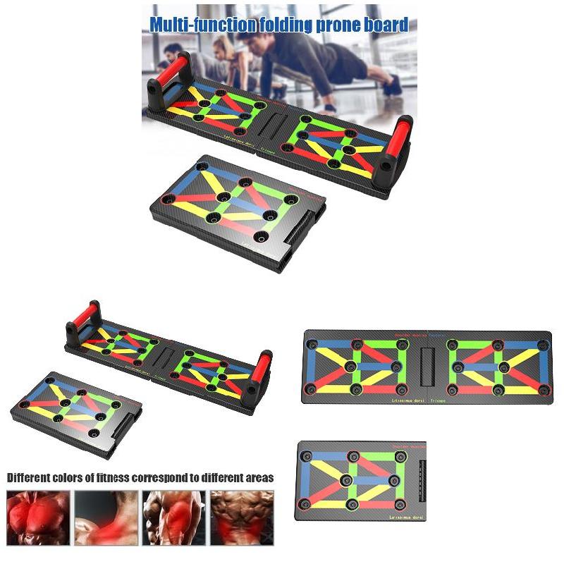 Push Up Board 17 in 1 Complete Push Up Training System Color-Coded Collapsible Push-up Bracket Board BB55