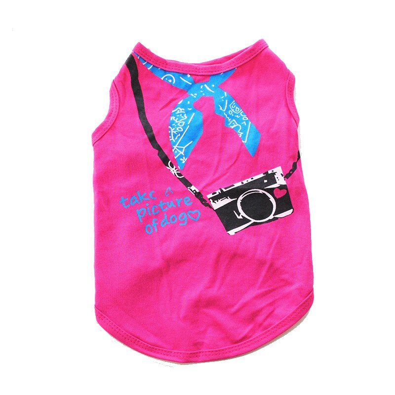 Hond Kleding Voor Kleine Honden Leuke Hond Vest Ademende Puppy T-shirt Voor Chihuahua Ropa Perro Lente Zomer Hond Levert XS-L: Rose red / M