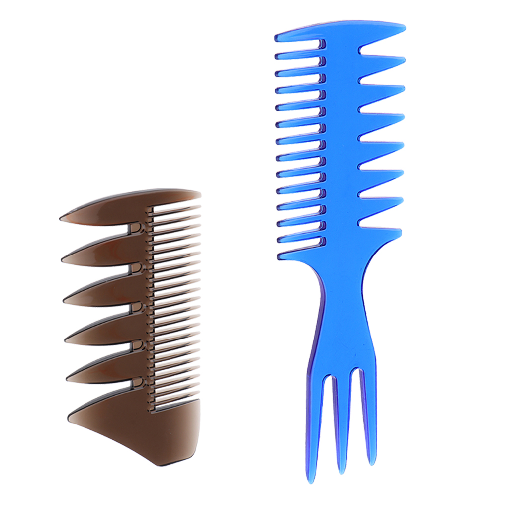 2 Pieces Barbers Styling Combs, Salon Teasing Back Combs, Works Well With All Kinds Of Hair Styling
