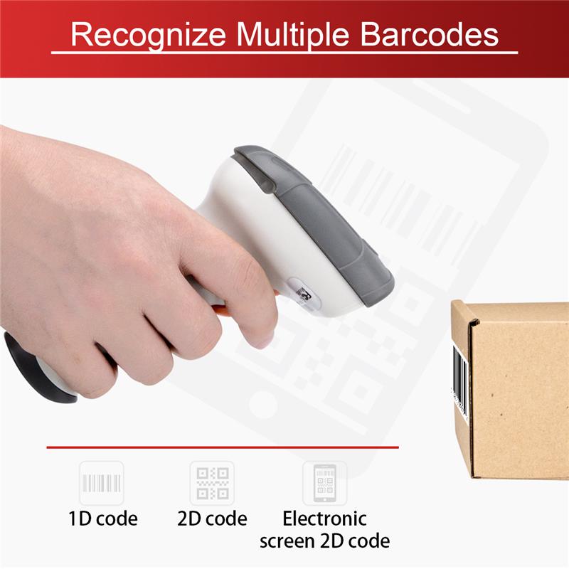 Draadloze Barcode Scanner Wired bar code Scanner USB Handheld 1D/2D QR Bar Code Reader voor Inventaris winkel