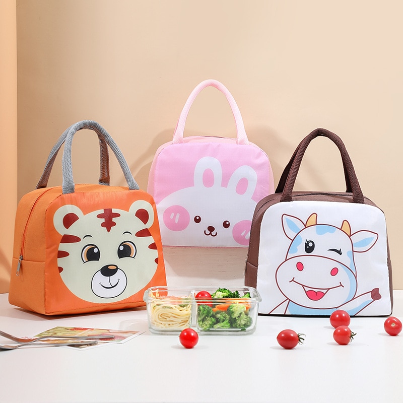 Portable Insulated Thermal Lunch Box Picnic Supplies Bags Cartoon Lunch Bag Box Lunch Bags for Women Girl Kids Children