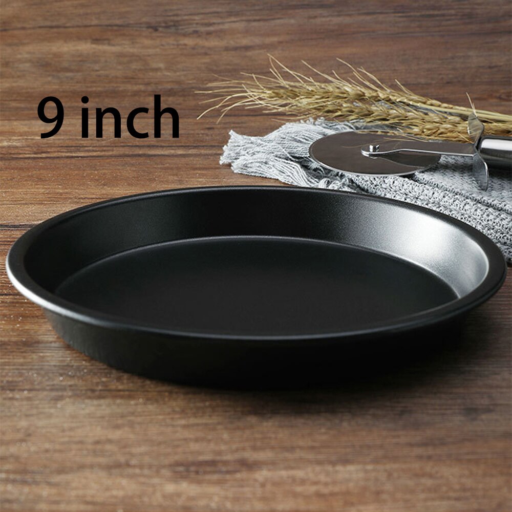 9 Inch Pizza Baking Dish Round Non-Stick Dish Pizza Pan Non-stick Pie Tray Cake Baking Mould Kitchen Tool High Carbon Steel