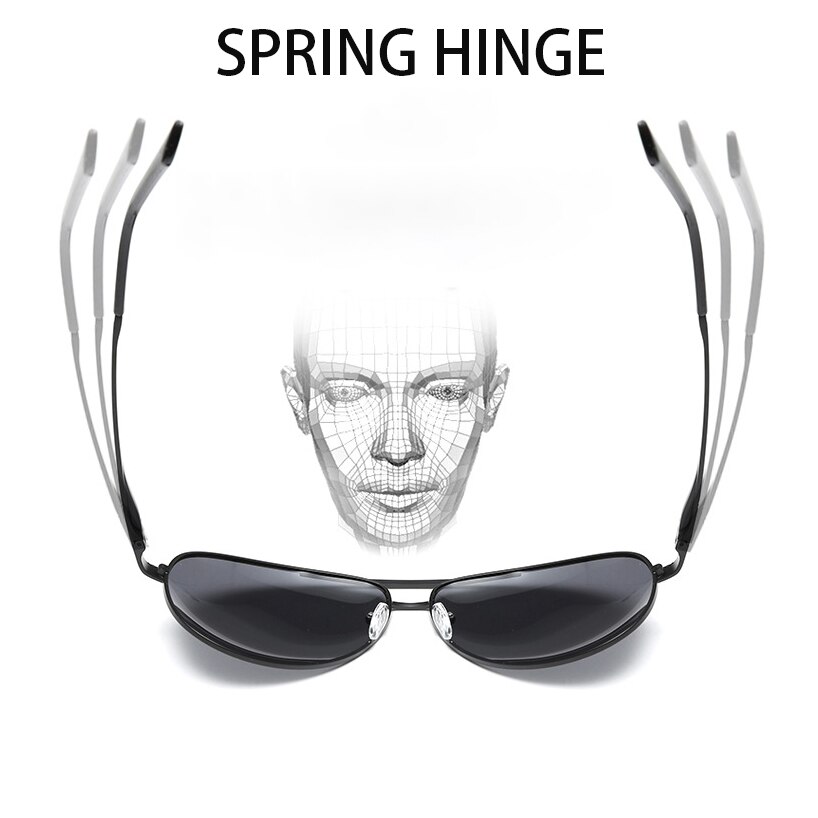 Cubojue gafas de sol de 160mm para hombre polarizadas gafas de sol de gran tamaño para hombre que conduce la bisagra de primavera UV400 caso libre de grasa grande cara