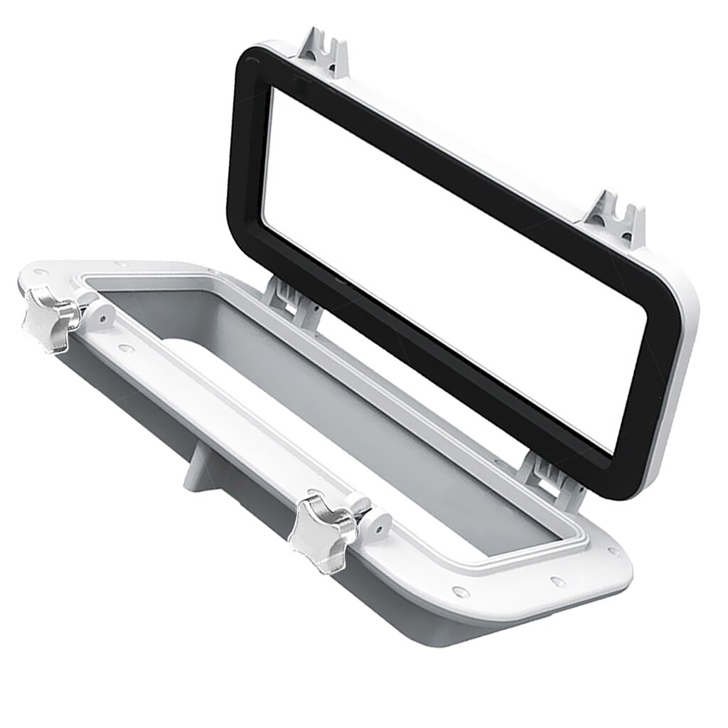 1Pcs Rectangular Porthole Window with ABS Plastic &amp; White Glass - Easy Assembly and Disassembly