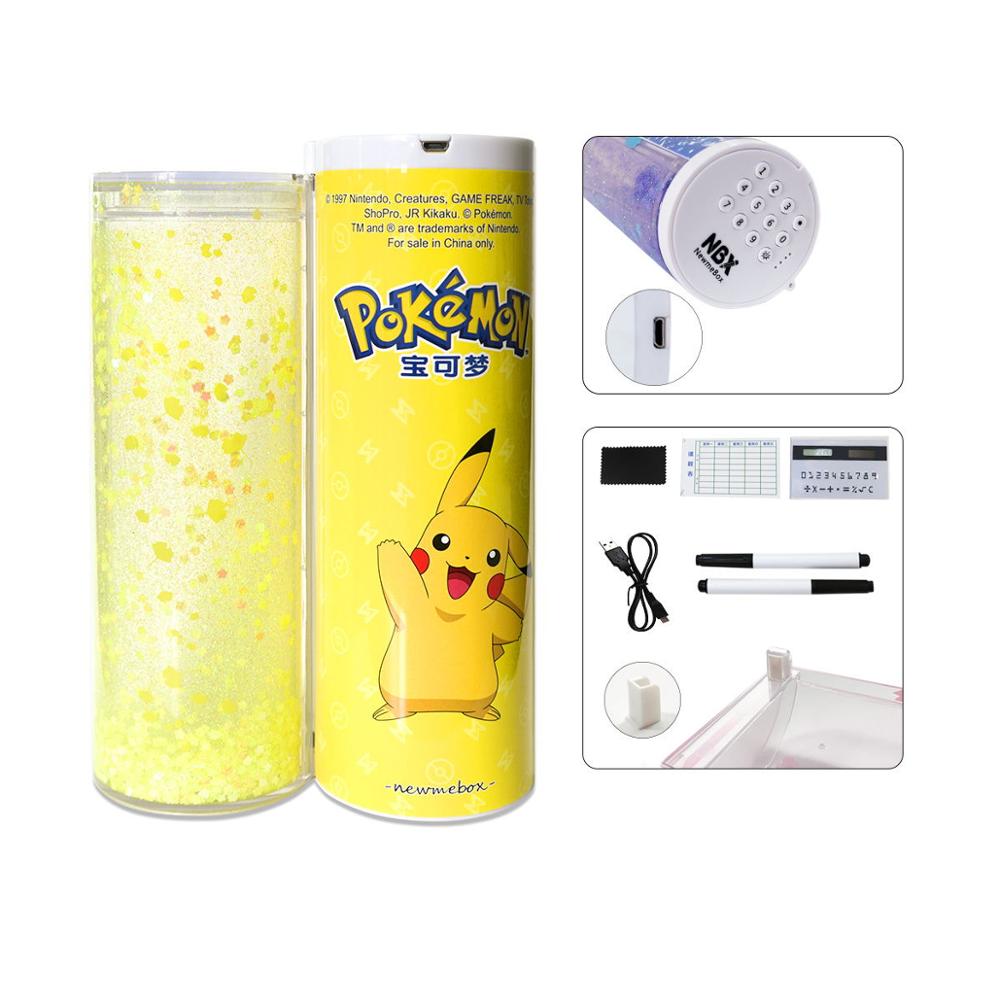 NBX zamek elektroniczny kod piórnik hasło piórnik Anime stacjonarne ruchome piaski pudełko na długopis robić przyborów szkolnych chłopiec dziewczyny prezent