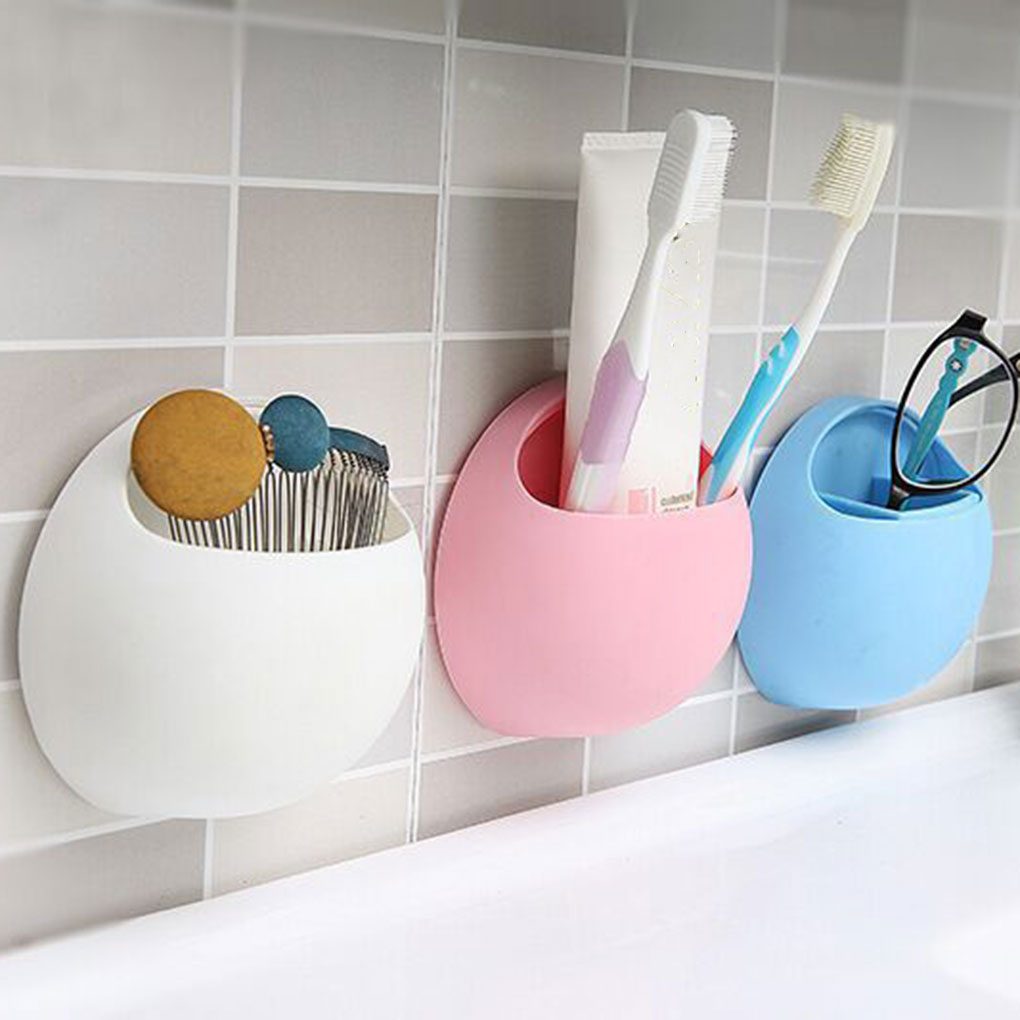 Cartoon Toothbrush Holder Toothpaste Storage Racks Bathroom Suction Sucker Tooth Brush Container Cup Hanging Organizer