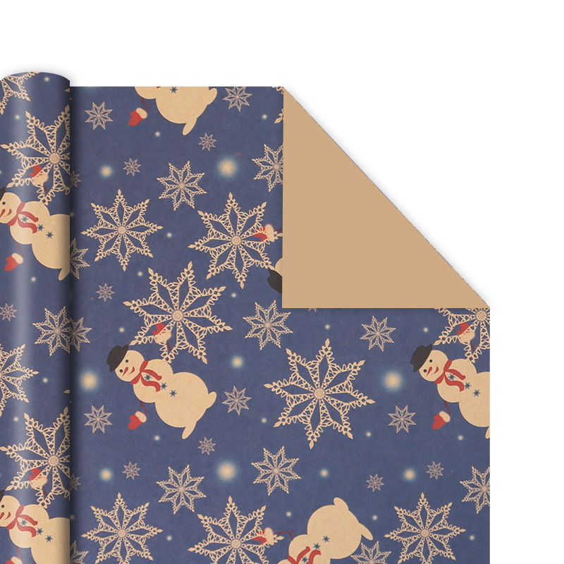 50*76cm Classic Christmas Wrapping Paper Elk Green Decoration Wrap Artware Kraft Packing Paper Vellum Paper Origami Paper: DEEP BLUE