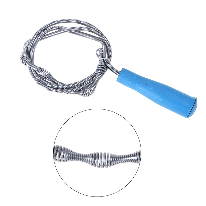 1m lange kloak rensetråd fjeder fjernelse tilstopning hårfilter afløbsrensere værktøj hjemme bøjelig vask badekar toilet mudderrør slange