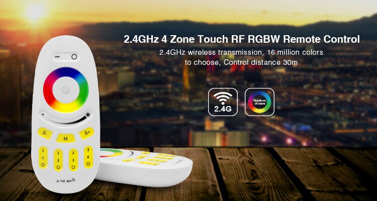 Mi light berøringsskærm 2.4 ghz 4 zone touch rf rgbw fjernbetjening fut 096 til mi-light rgbw rgbww pære led fjernbetjening