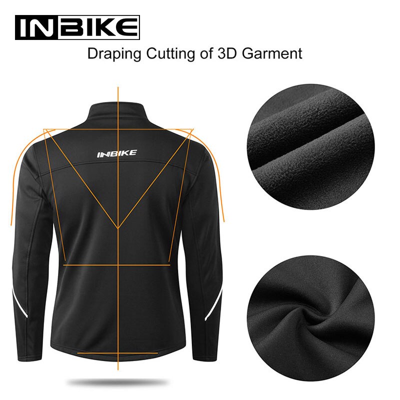 Inbike Outdoor Jas Fleece Sportkleding Wandelen Vissen Fietsen Jas Winter Thermische Winddicht Jack Mannen Trekking Ademende Tj