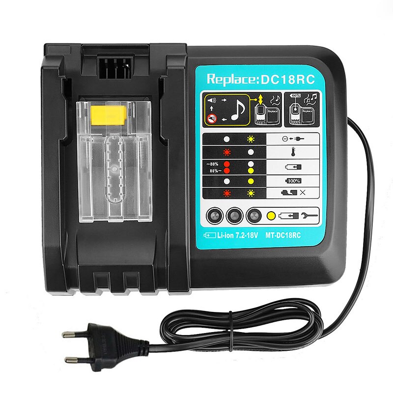 Batterioplader til makita 14.4v 18v batteri  bl1830 bl1430 dc18rc dc18ra eu stik 3a 1a oplader kan vælge