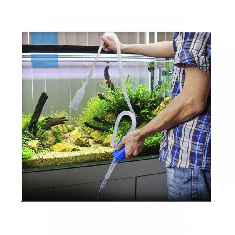 Aquarium Fish Tank Vacuum Water Change Siphon Gravel Suction Pipe Filter Fish Tank Vacuum Water Change Pump Tools Filters