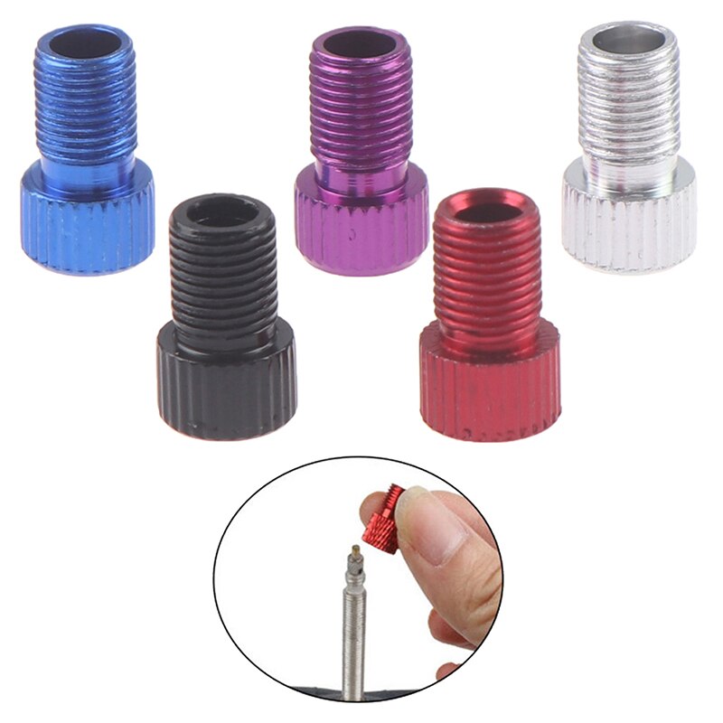 4PCS Aluminum Alloy Bike Valve Adapter Caps Bicycle Air Nozzle Road Adapters Road Racing Bike Inner Tube Tools
