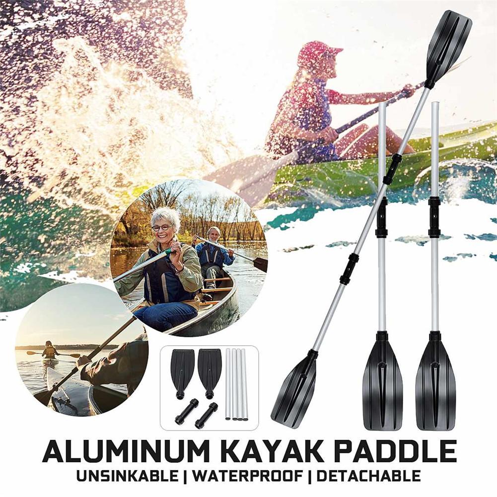 Högkvalitativ 2 st kajakpaddlar bärbara uppblåsbara båtar abs aluminiumåror hållbara universal för roddbåtar flotte kanotpaddling