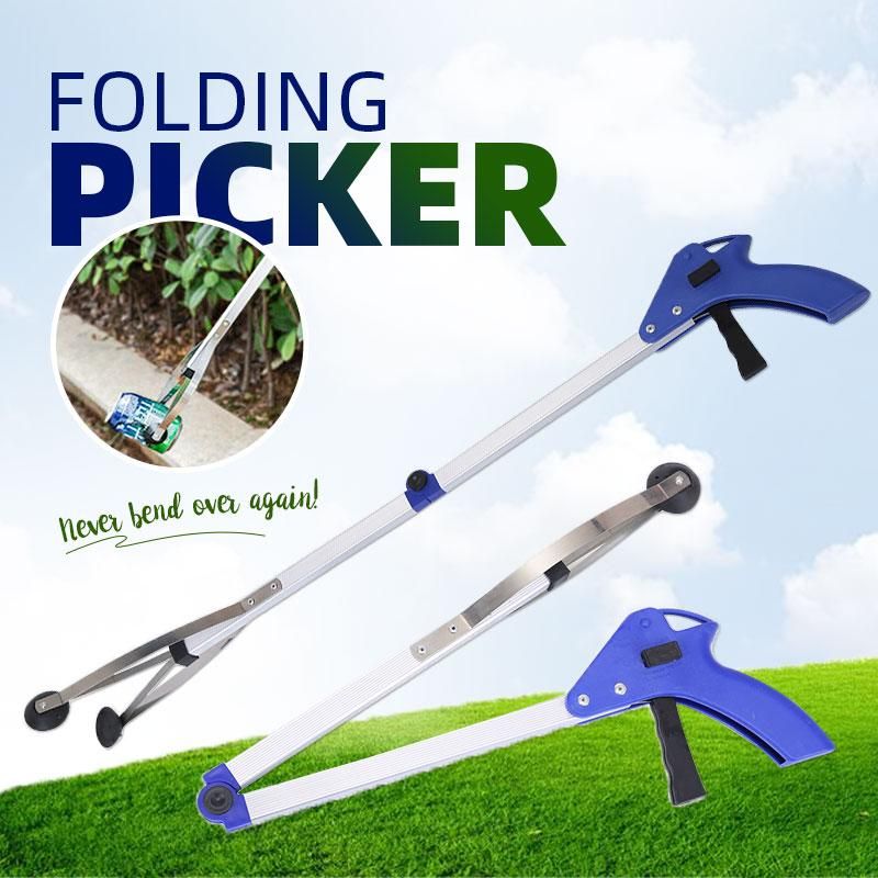 Folding Picker Household Garbage Picker Folding Trash Grabber for Garden Leaves Waste Pick Up