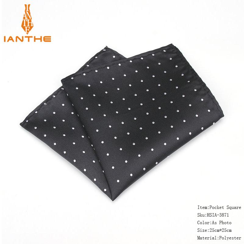 Mannen Klassieke Pocket Vierkante Dot Patroon Zakdoek Mode Zakdoek Voor Mannen Pakken Zakdoeken Vintage Handdoek Accessoires Marine: IA3871