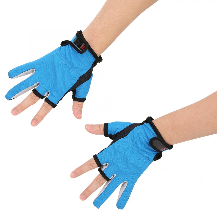 3 Fingerless Fishing Gloves Anti-Slip Anti-cut Fishing Gloves Breathable Sweat Absorbing Sun Protection Fishing Gloves