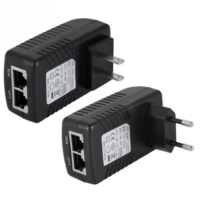 48V/0.5A POE Wall Plug Injector Ethernet Adapter PoE Power Supply for IP Camera 100-240V