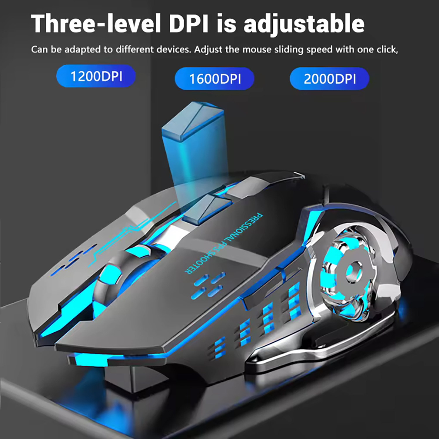 Mysz Bluetooth do gier Komputerowa mysz bezprzewodowa z akumulatorem USB Mechaniczna mysz e-sportowa z podświetleniem PC Gamer Mouse do gier komputerowych