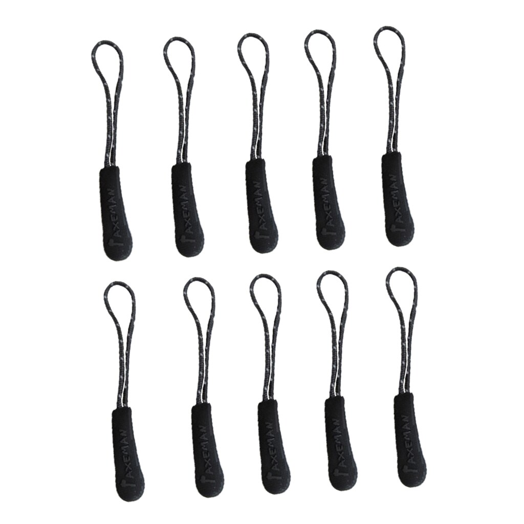 10x Reflective Zip Slider er Zipper Pull Cord Fastener Puller Sportswear