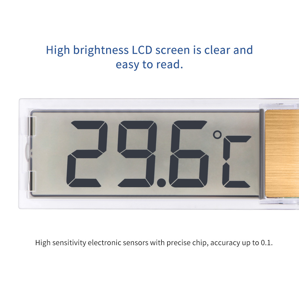 Multi-Functional LCD 3D Aquarium Digital Electronic Temperature Measurement Fish Tank Temp Meter Aquarium Thermometer