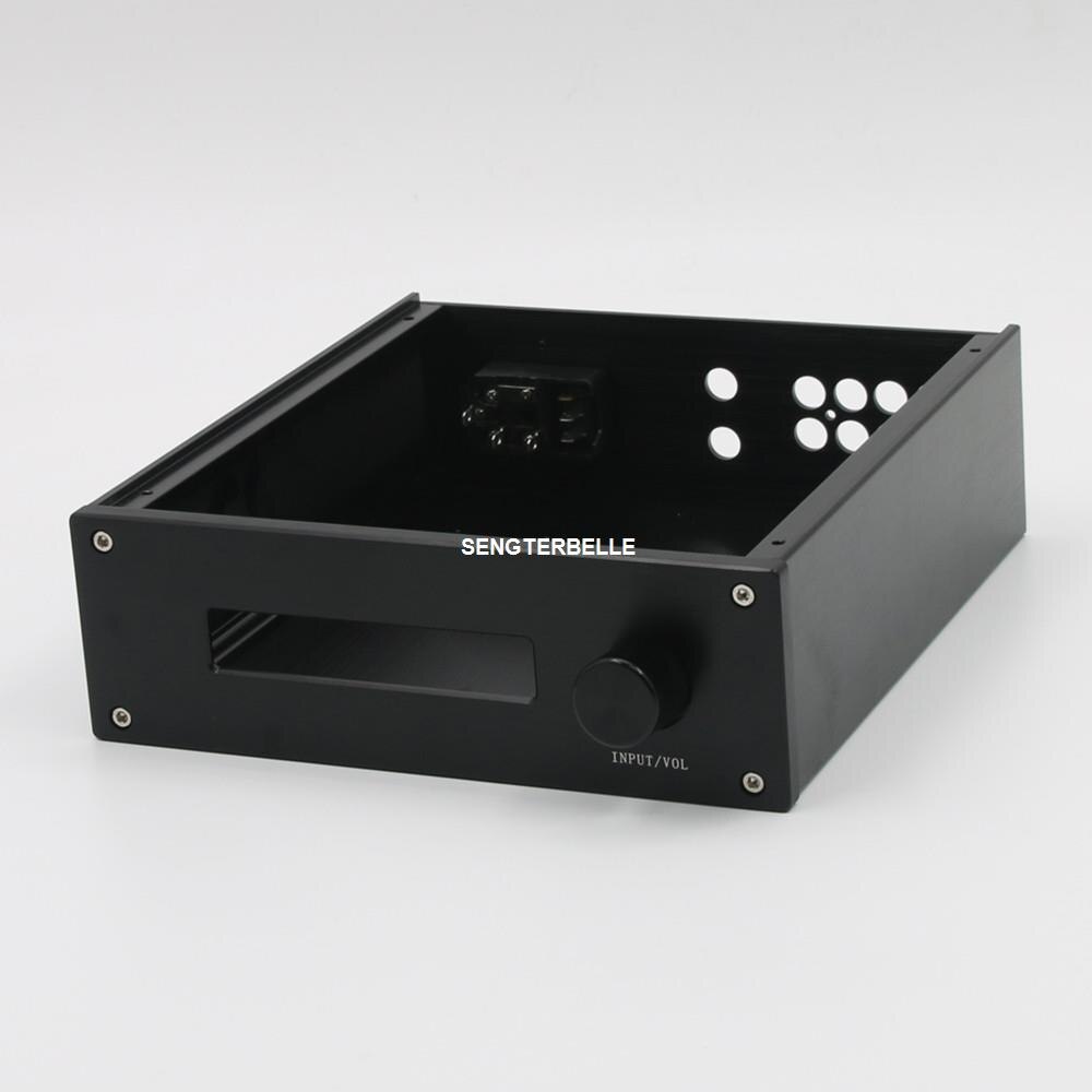 Full Aluminum Preamplifier Chassis 2207 Black Preamp Box VFD Display 220x72x230MM