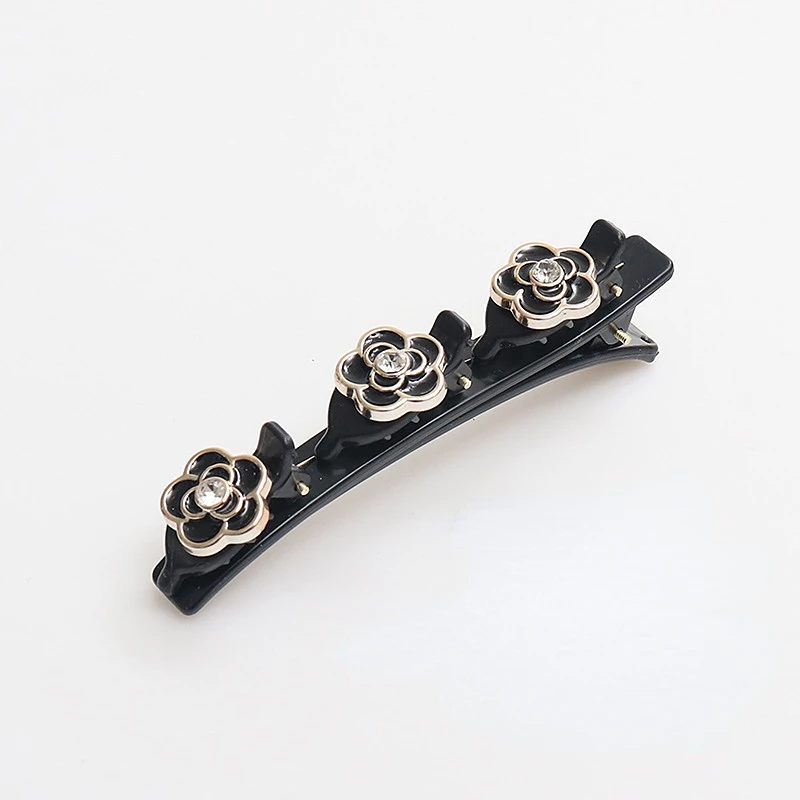 Double Layer Braided Hairpin Hair Hoop Broken Hair Clip Women Hairpin Korean Fixed Headband Hairpin Lazy Hair Accessories: pink