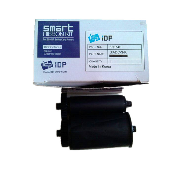 Compatibel Idp Smart 30S 50S 50D 50L Id Kaart Printer 650740 SIADC-S-K Monochroom Zwart Lint, 1200 Beelden Per Rol