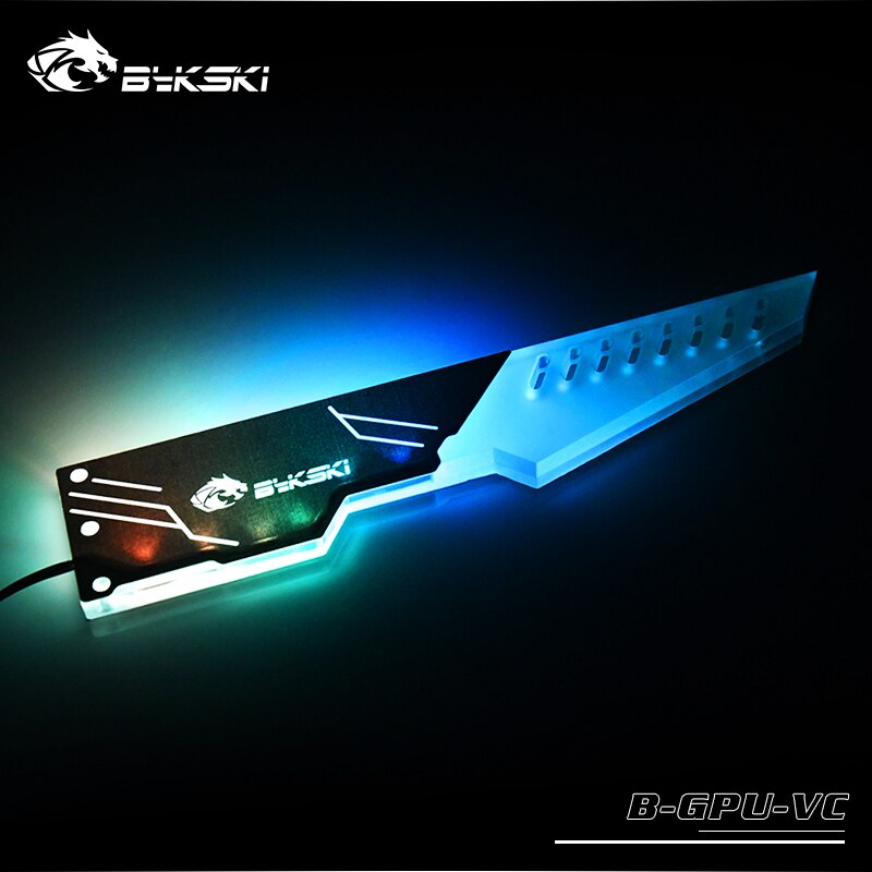 Bykski GPU tarjeta gráfica soporte compañero 5V ARGB 3PIN/12 V RGB 4PIN iluminación B-GPU-VC