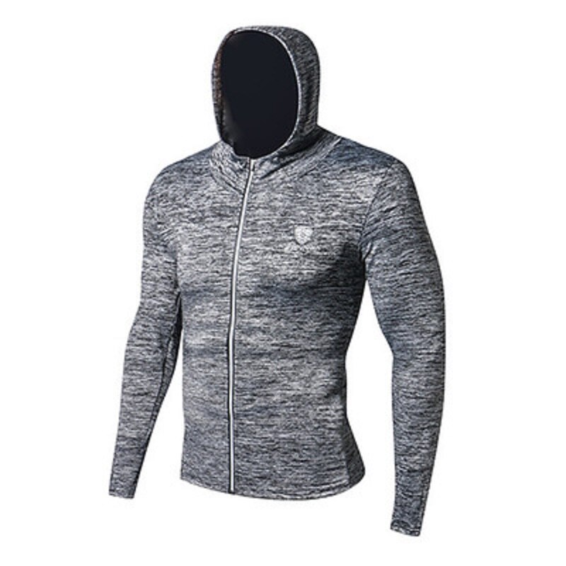 Män & #39 ;träning &amp; träning långärmade jackor sportkläder utomhuskläder sport huva