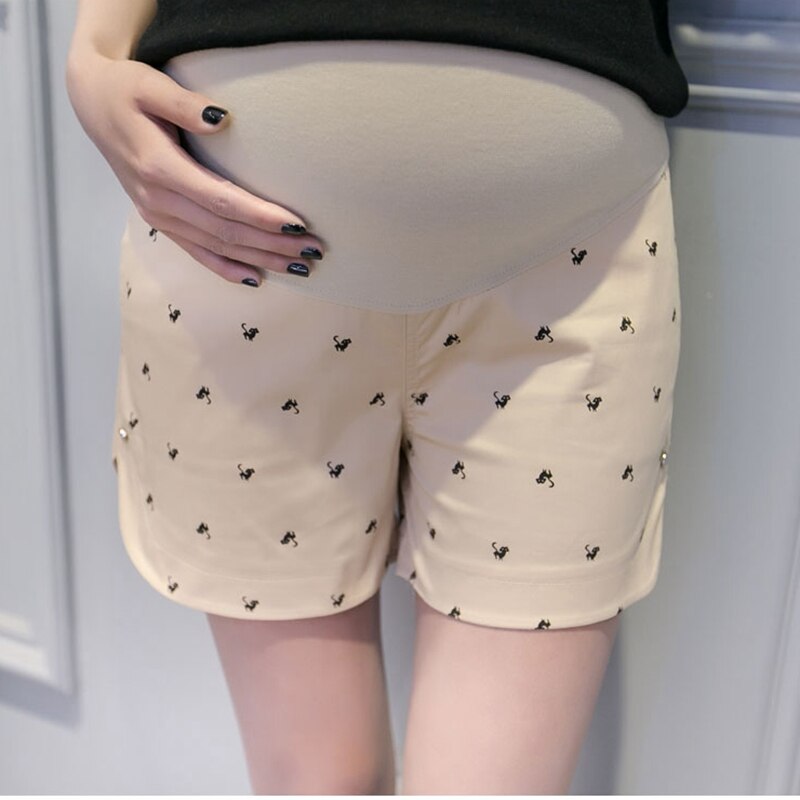 coton shorts femmes enceintes shorts impression stretch taille réglable femmes enceintes pantalon grossesse ventre mère