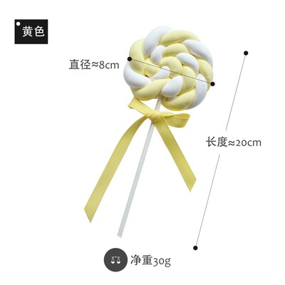 Lollipop Twist de simulación, accesorios de Lollipop Rosa lindo Lollipops decoración para fotografías, de simulación de dulces: Blanco lechoso
