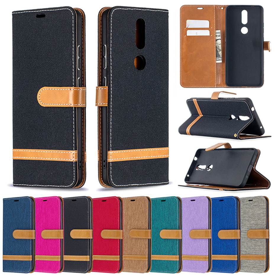 Funda de cuero con tapa para NOKIA 2,4, funda de teléfono magnético con ranura para tarjetas