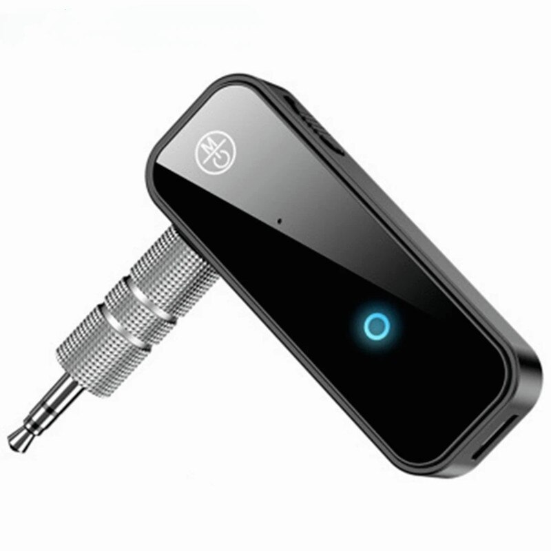 Ricevitore audio bluetooth 5.0, trasmettitore, chiamata vivavoce, 3.5mm jack, adattatore stereo hifi per musica wireless con microfono per tv, pc, kit per auto: Default Title