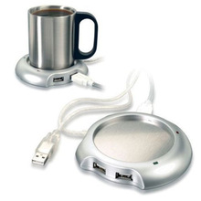 Usb-varmer sliver varm te kaffekop krusvarmer usb varmepude med 4 usb porte hub med tænd/sluk-knap