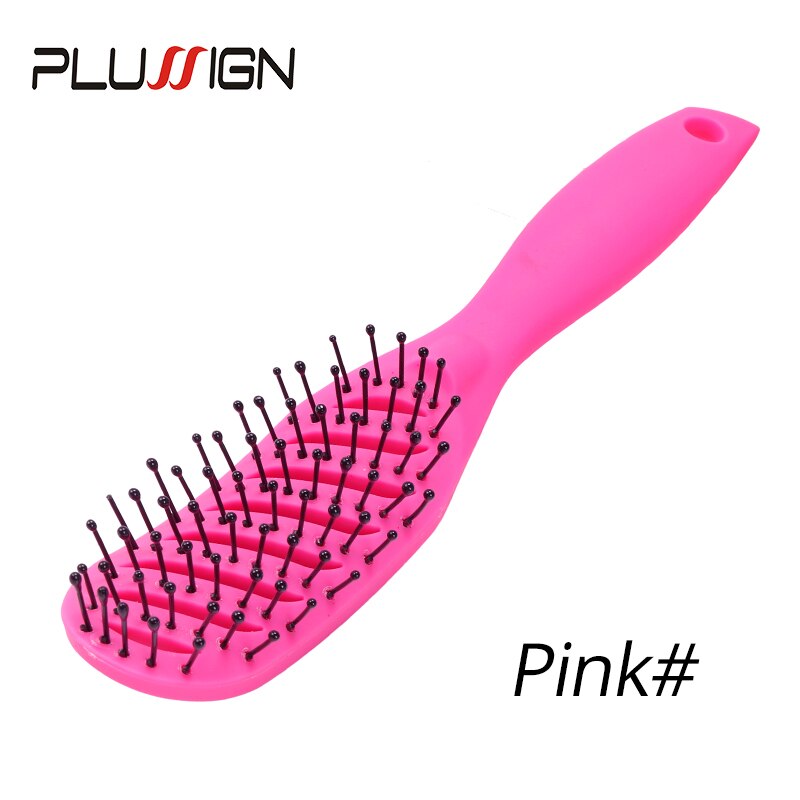 Nunify detangling tjockt hår massage föning borste för män och kvinnor hälsovård minska detangle hårborste: Rosa
