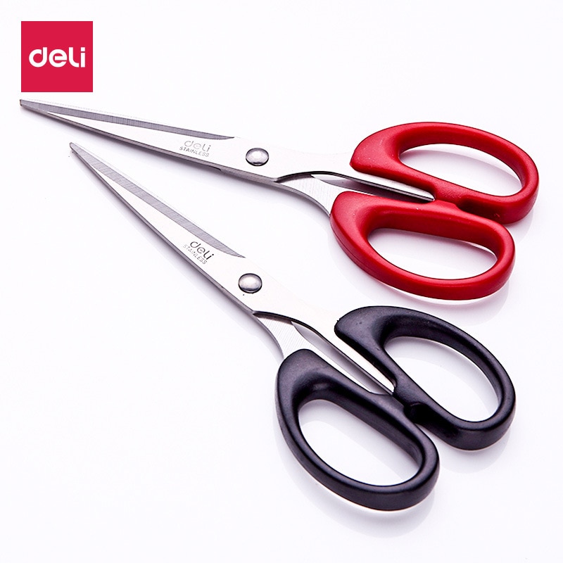 Deli Stainless Steel Scissors Office School Supply Stationery Home Paper Cutter Knife Business Tailor Scissor Cutting Tool