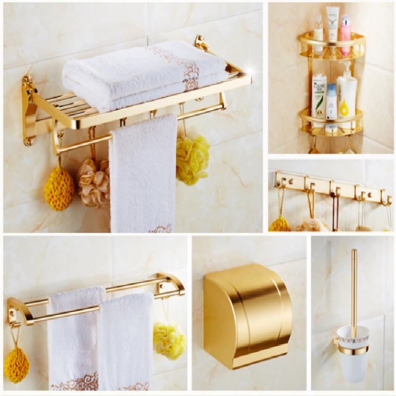 Doré Noble tempérament or porte serviette porte serviette porte serviette toallero serviette tige