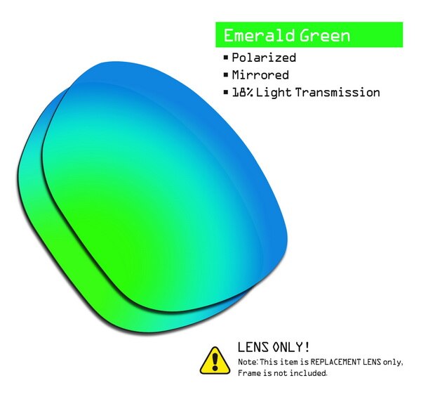 SmartVLT Replacement Lenses Polarized for Oakley Overtime Sunglasses - Multiple Pairs Packed: Green-ShieldCoat